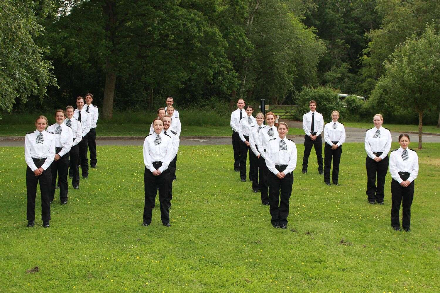 Cambridgeshire police force smashes recruitment target nine months early as 19 new officers are sworn in. (48574968)