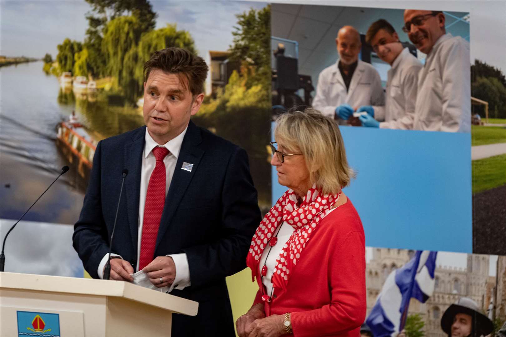 The result of the Cambridgeshire Mayoral elections won by Dr Nik Johnson seen here with his mum Kath . Picture: Keith Heppell. (47002348)