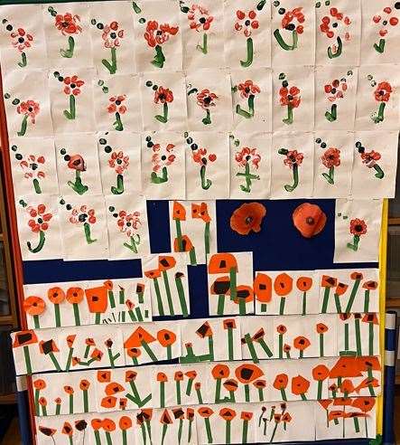 The children have been making artwork as part of Remembrance Week (Picture: Upwell Academy)