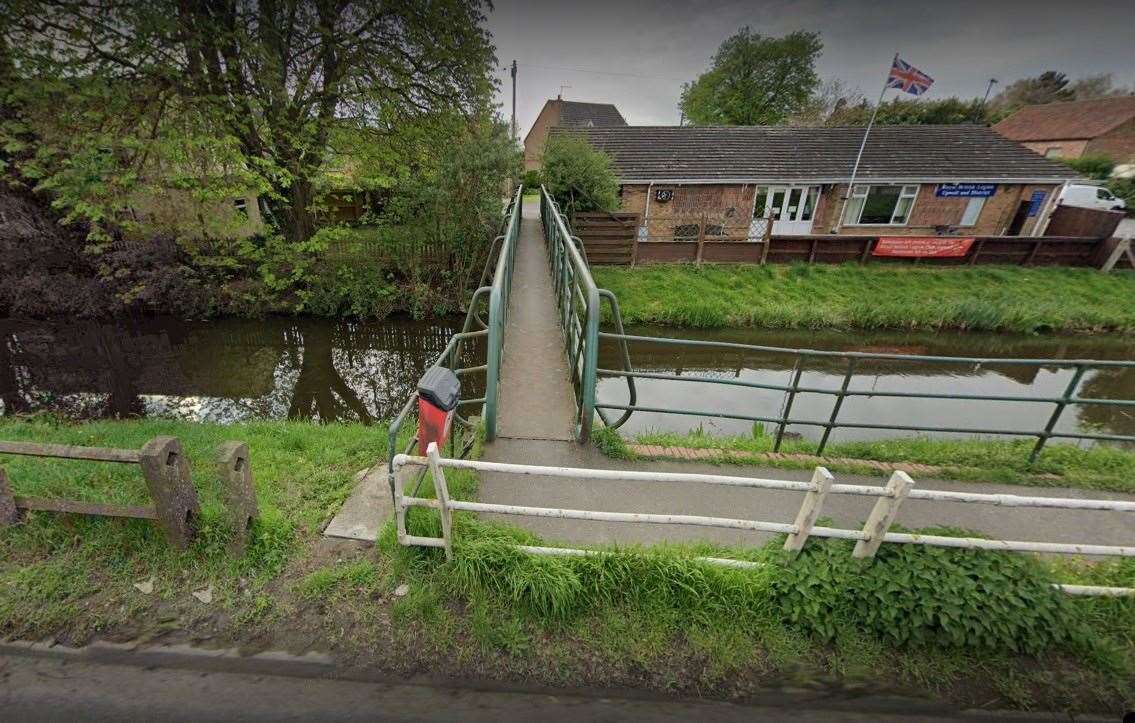 The footbridge in Upwell is set to close for three weeks for essential repairs. Picture: Google Maps
