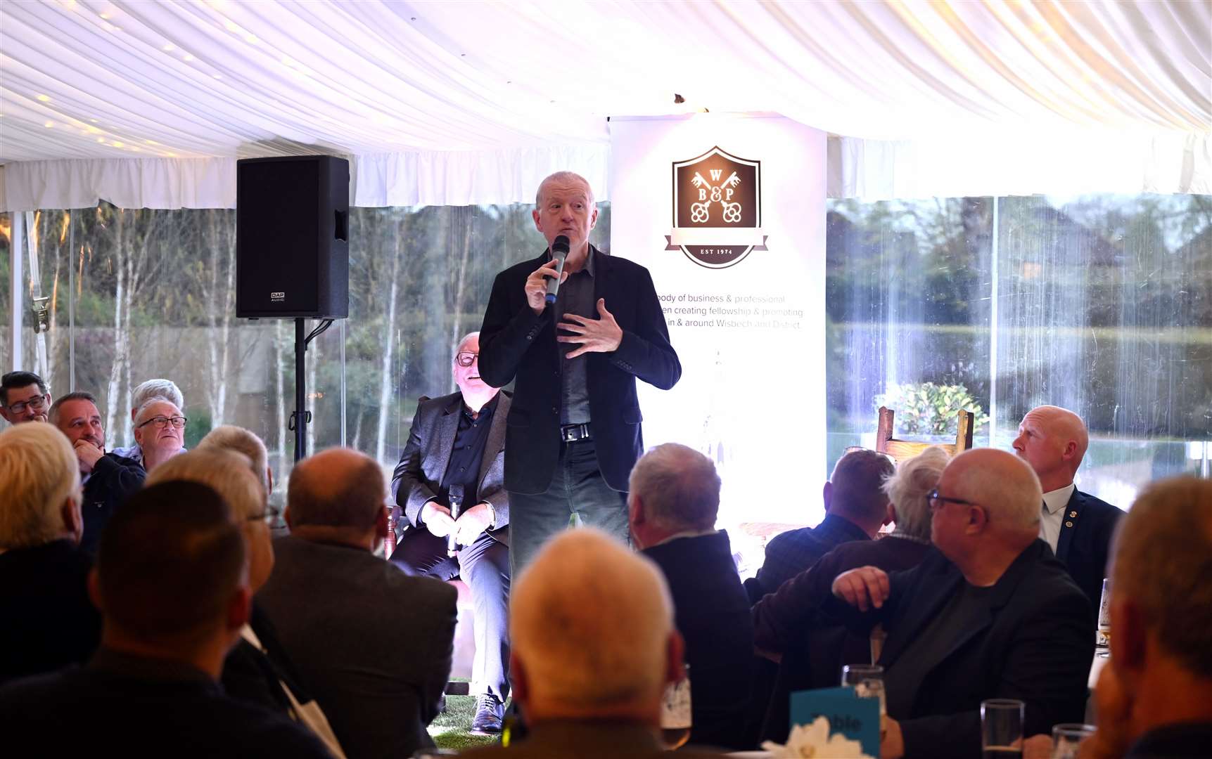 Wisbech Business Professional Men's Club 50th Anniversary with an audience with Steve Davis and Dennis Taylor. Steve Davis