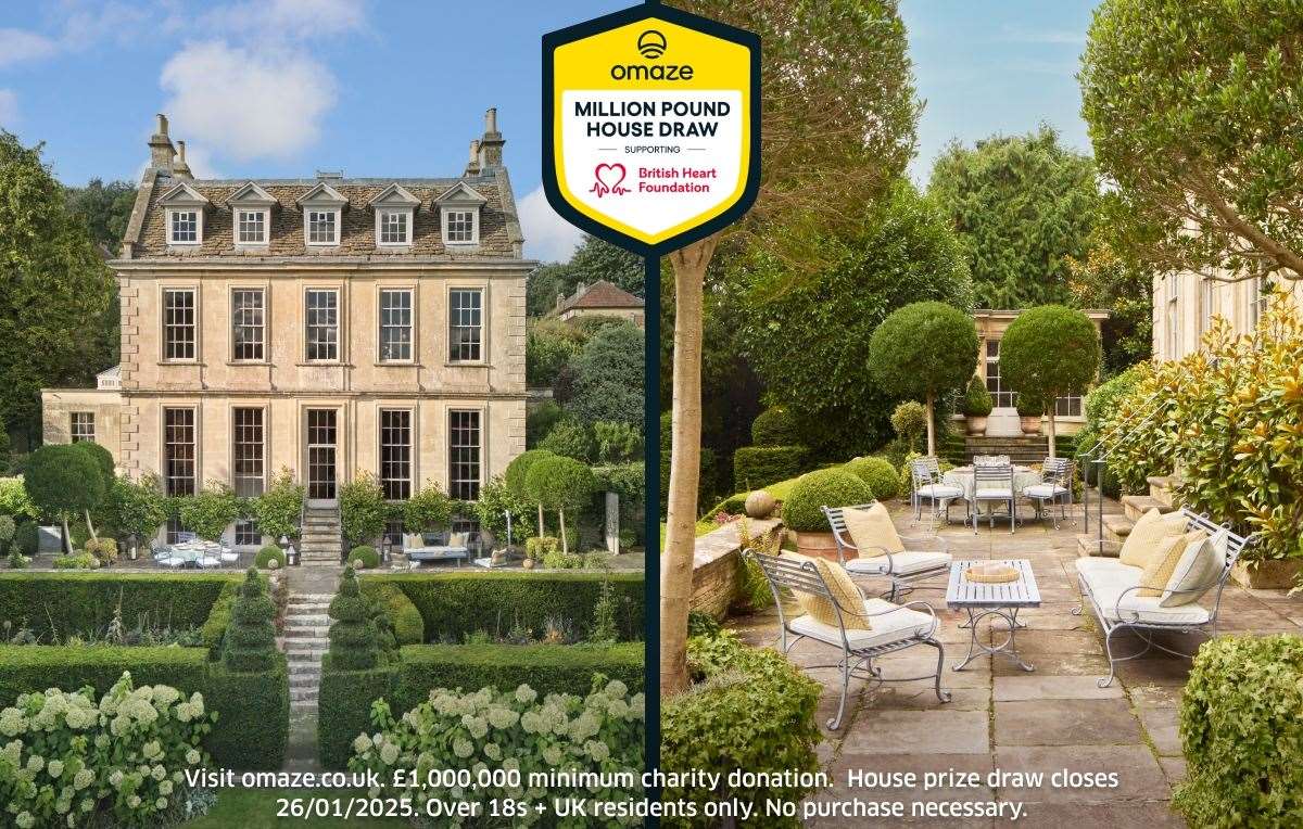 Win this historic £4m manor plus £250,000 cash in the Omaze Bath House Draw