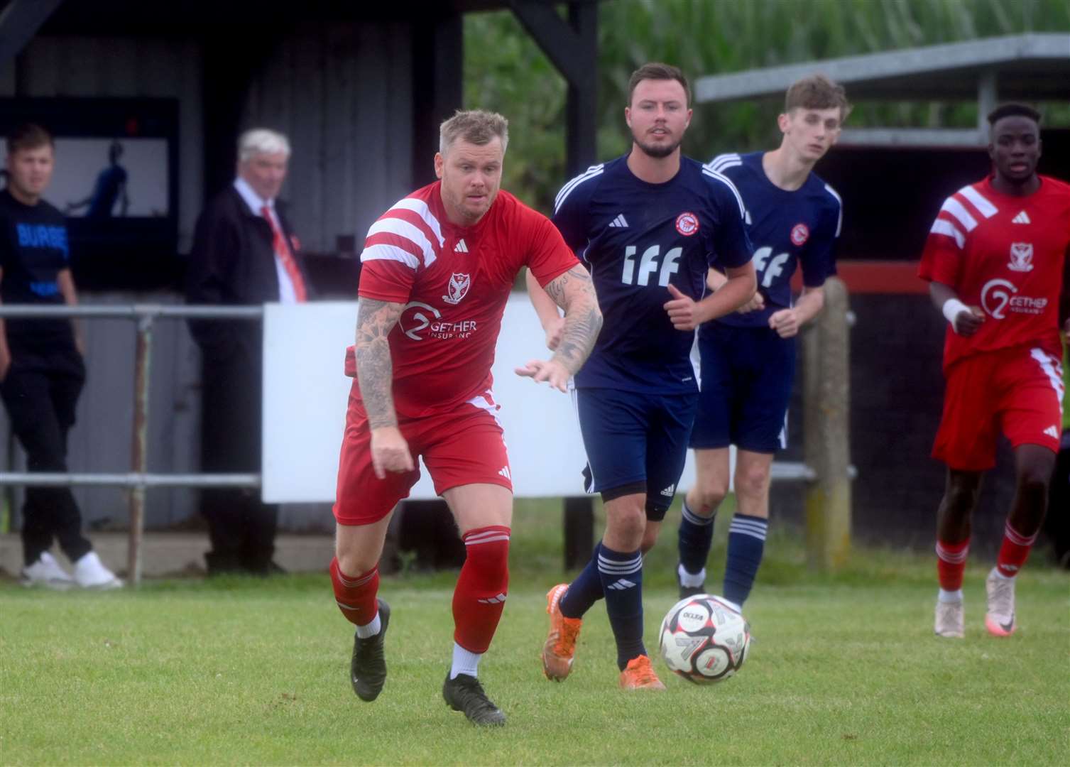 Corey Kingston scored twice for Parson Drove in a 4-1 win against Swaffham Town last night