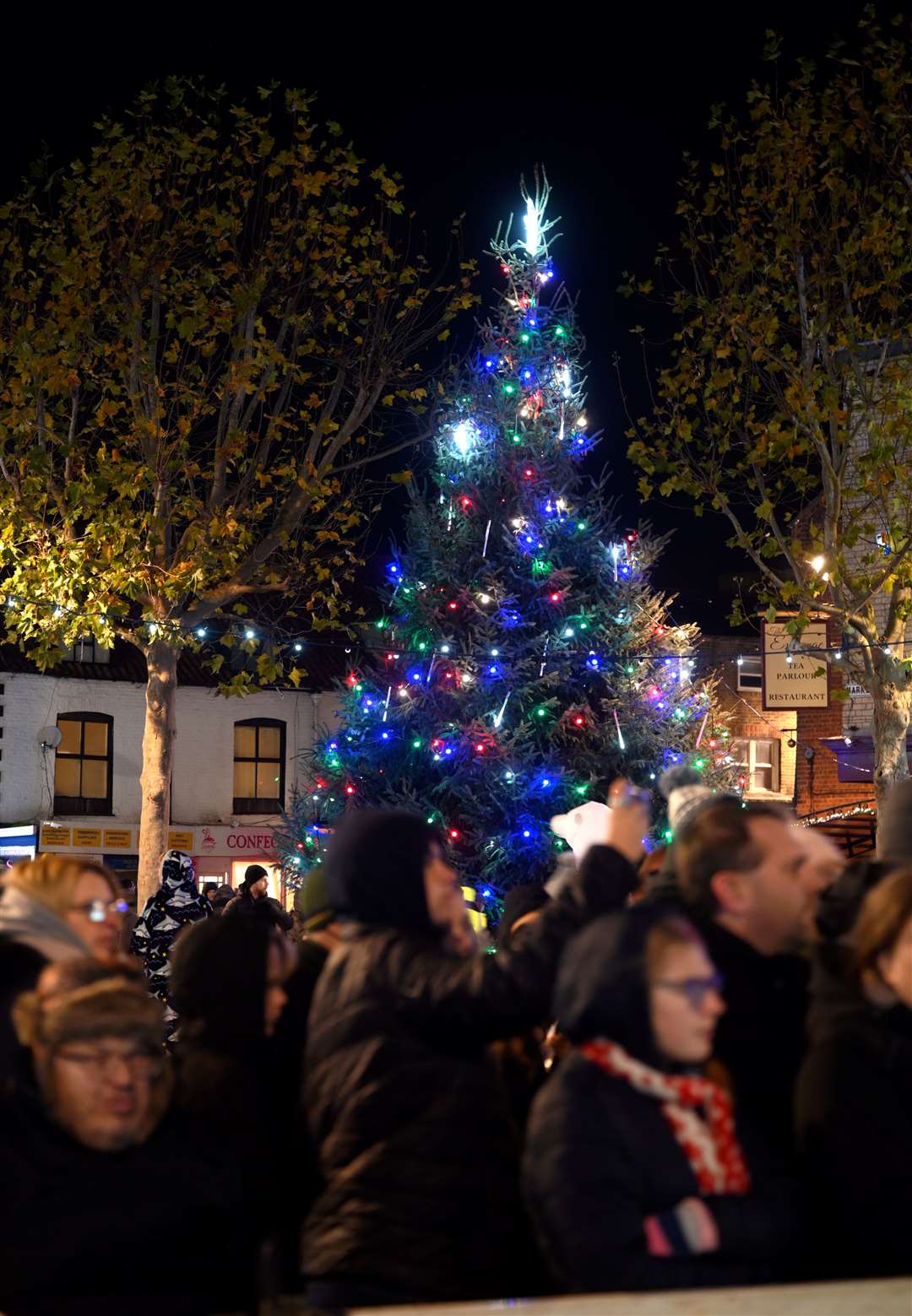 March Christmas lights switch on