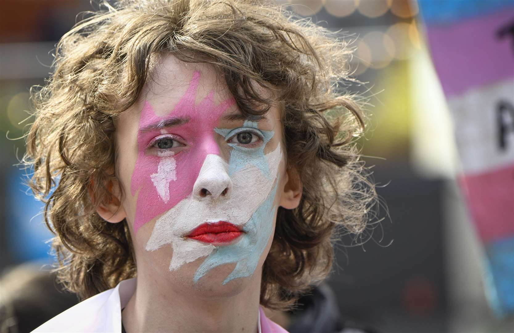 The rally was organised by Resisting Transphobia (Lesley Martin/PA)