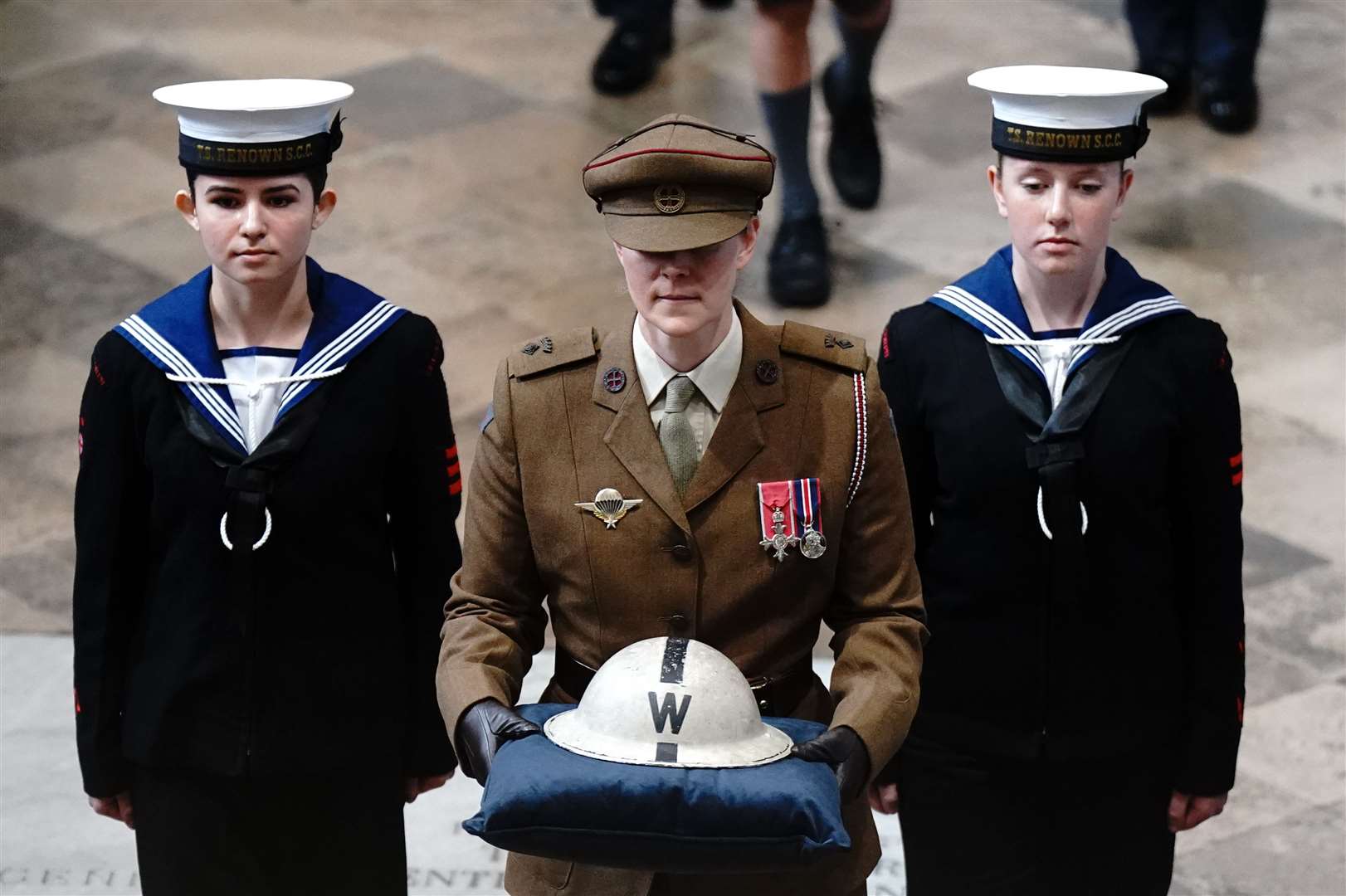 Artefacts from the Second World War were processed through the Abbey (Aaron Chown/PA)