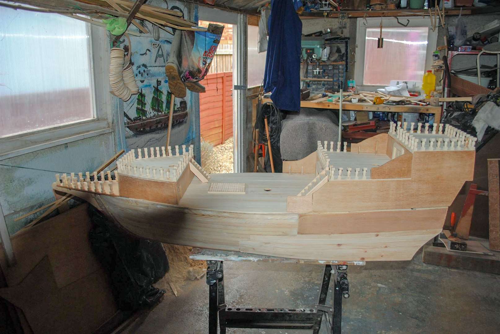 Wisbech in Bloom volunteer Tony Bennett has been busy crafting a replica of the Mayflower for this year’s Anglia in Bloom competition. (33105263)