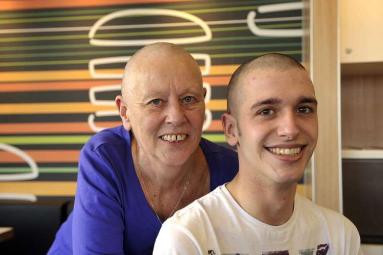 Charity head shave at McDonald's in aid of Ronald Mcdonalds house charity 'After Diane Ryan and Lewis Punter ANL-150323-152409009