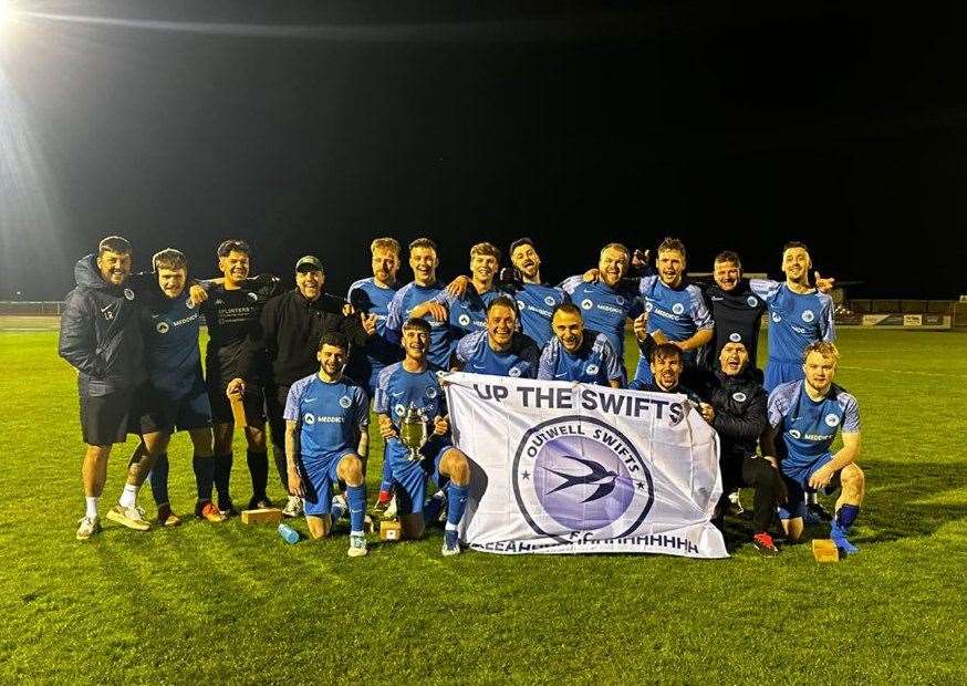 Outwell Swifts after their cup final win