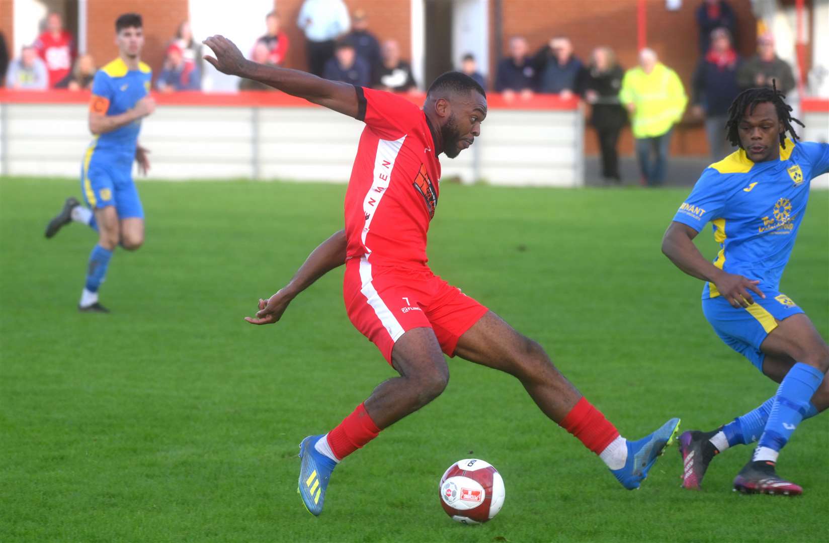 Wisbech v Tividale first round of the FA Vase Chris Assombalonga