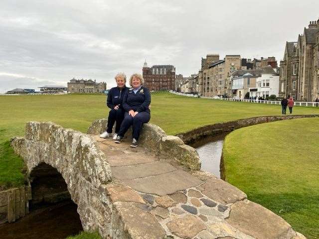 Dawn and Gail in St Andrews