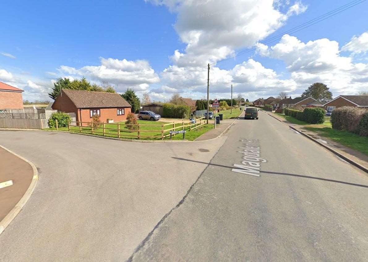 Magdalen Road at the junction with Orchard Close in Tilney St Lawrence. Picture: Google Maps