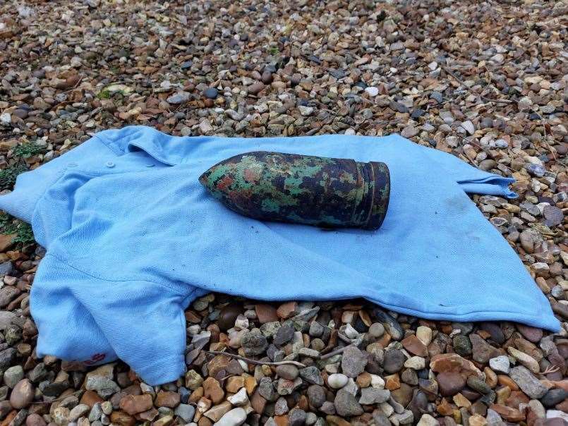 The device was found in a garden on Cherry Road in Wisbech. Picture: Policing Fenland