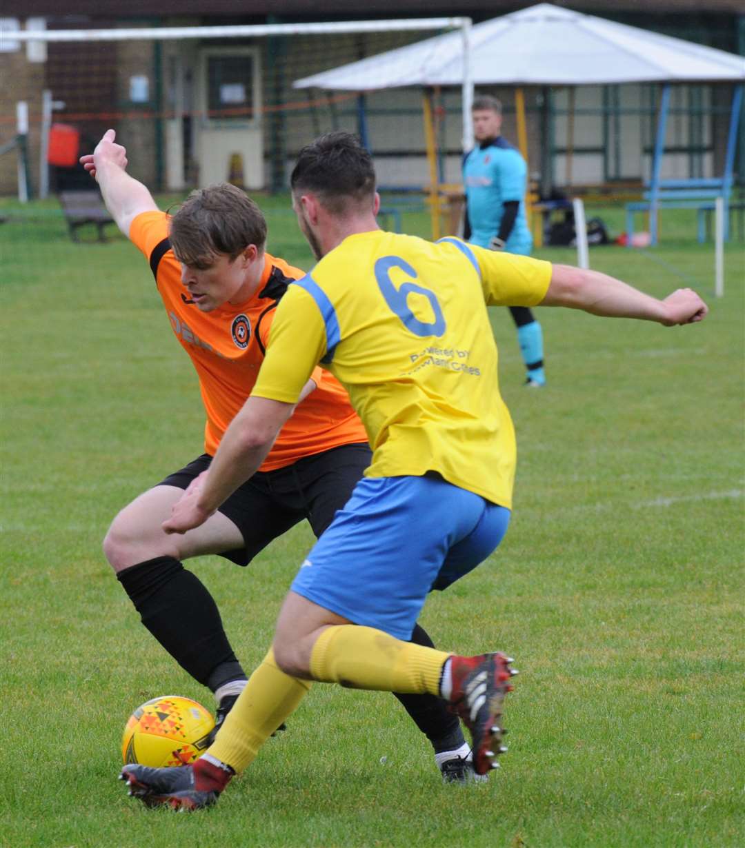 Action from Leverington Sports' (amber) 10-0 win at Crowland Town Reserves (46977037)