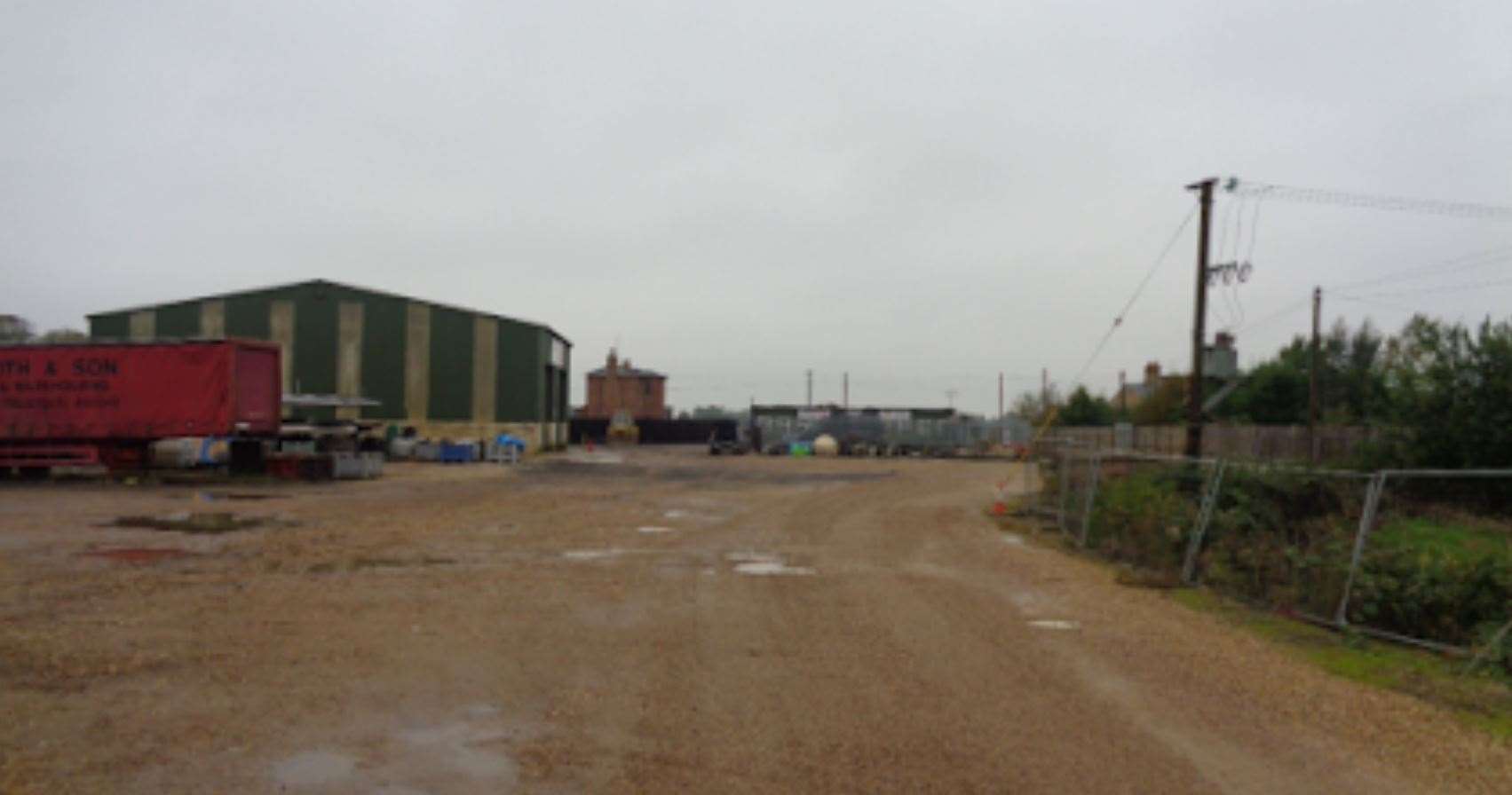 The former station yard at Gedney