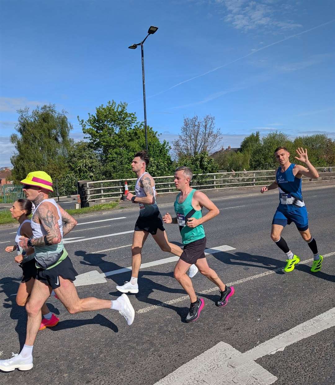 Steve Beasley running the Manchester Marathon