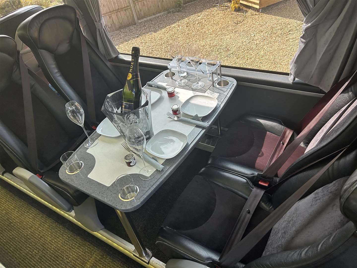 A three-course meal is offered on trips