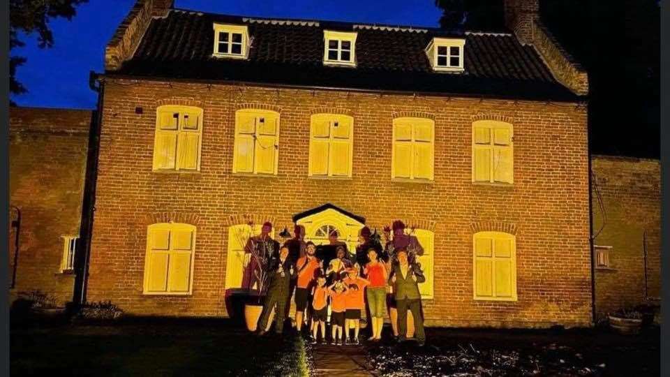 Ely House in Wisbech went orange on Wednesday to mark National Battens Disease Day.