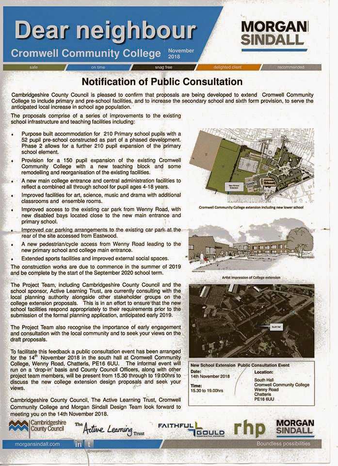 The letter that went out inviting the public to the public consultation last November.