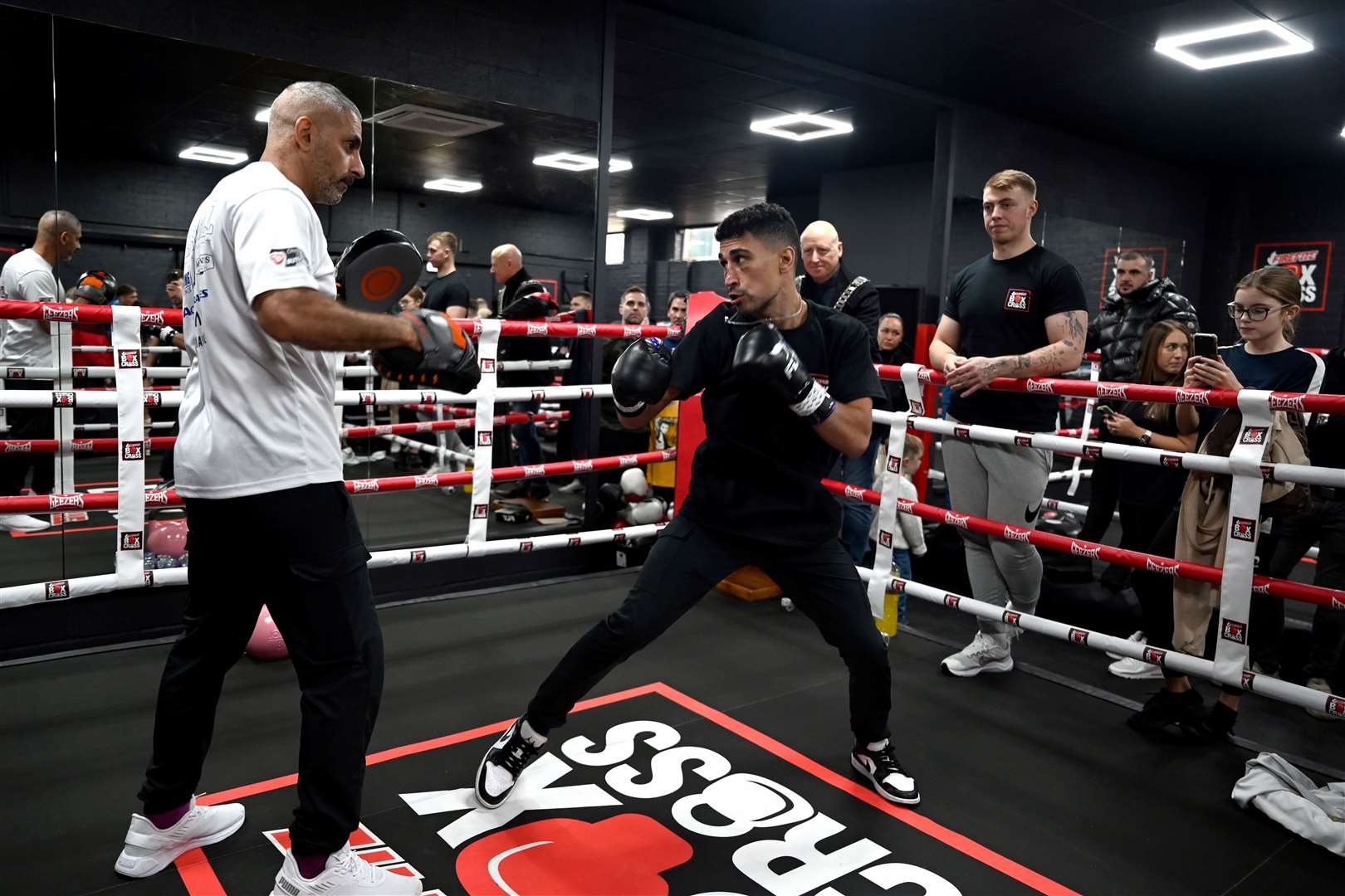 Chatteris fighter Jordan Gill sparring at the opening of Boxcross gym in Wisbech. Picture: Adam Fairbrother