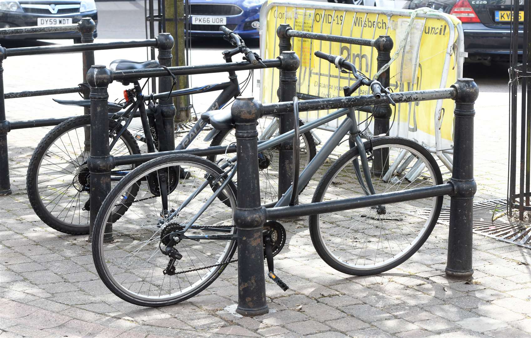 Cycles in Wisbech Market Place.