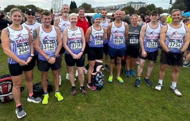 Fenland Running Club at the Great Eastern Run in Peterborough.