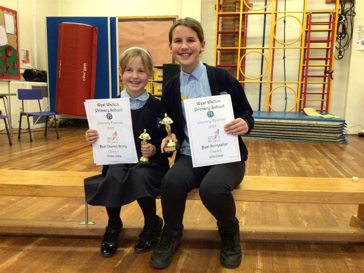 Sibling winners Elisha and Lilia