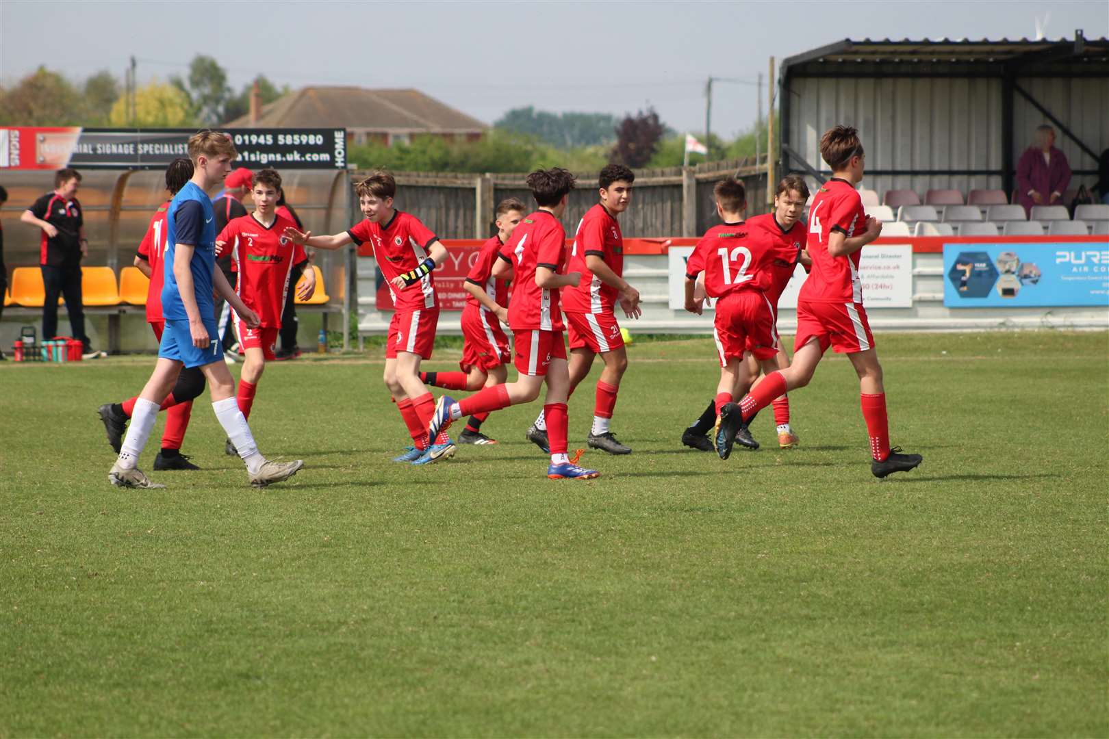 Action from the Mid Norfolk Youth League Cup final between Wisbech Town under-14s and Outwell Swifts. Picture: Erin Larham