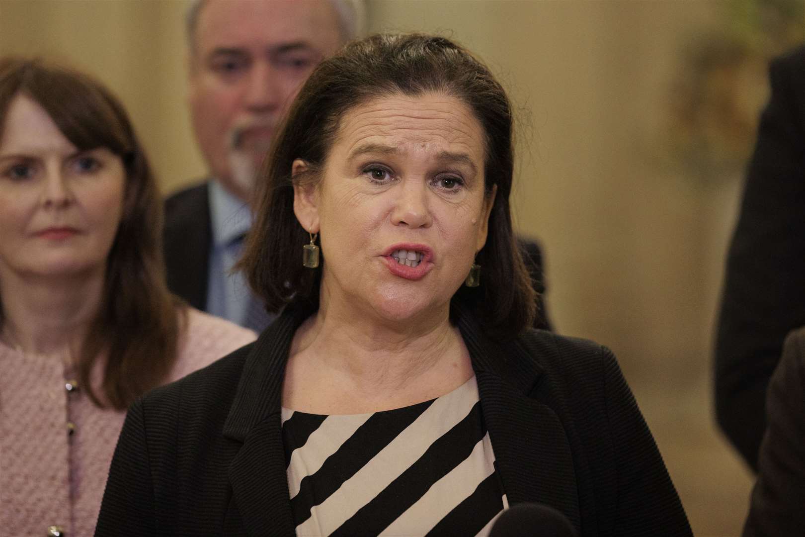 Sinn Fein president Mary Lou McDonald said counter tariffs were not in Ireland’s interest (Liam McBurney/PA)