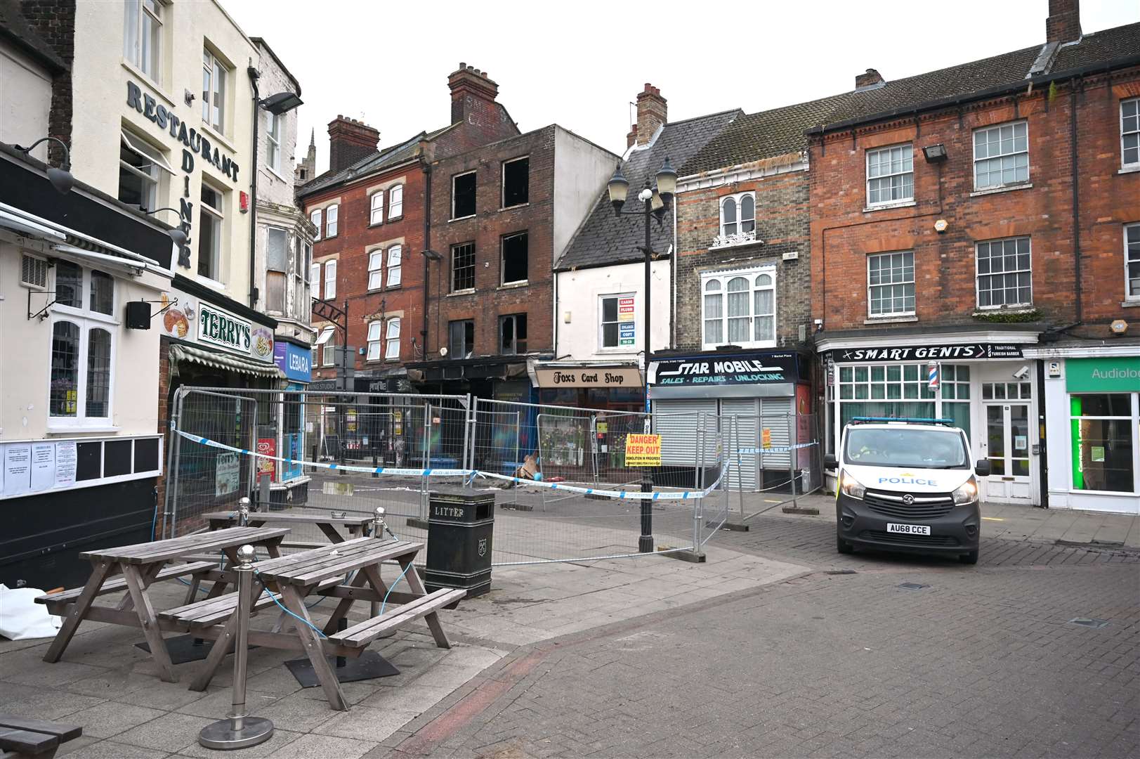 Fire at Cashino in the Market Place in Wisbech. (56239422)