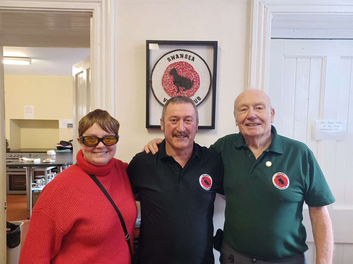 Sheila Botley and Lance Williams (right) pictured with Wayne Jenkins, the chief executive of the Swansea Veterans Hub (Lance Williams/PA)