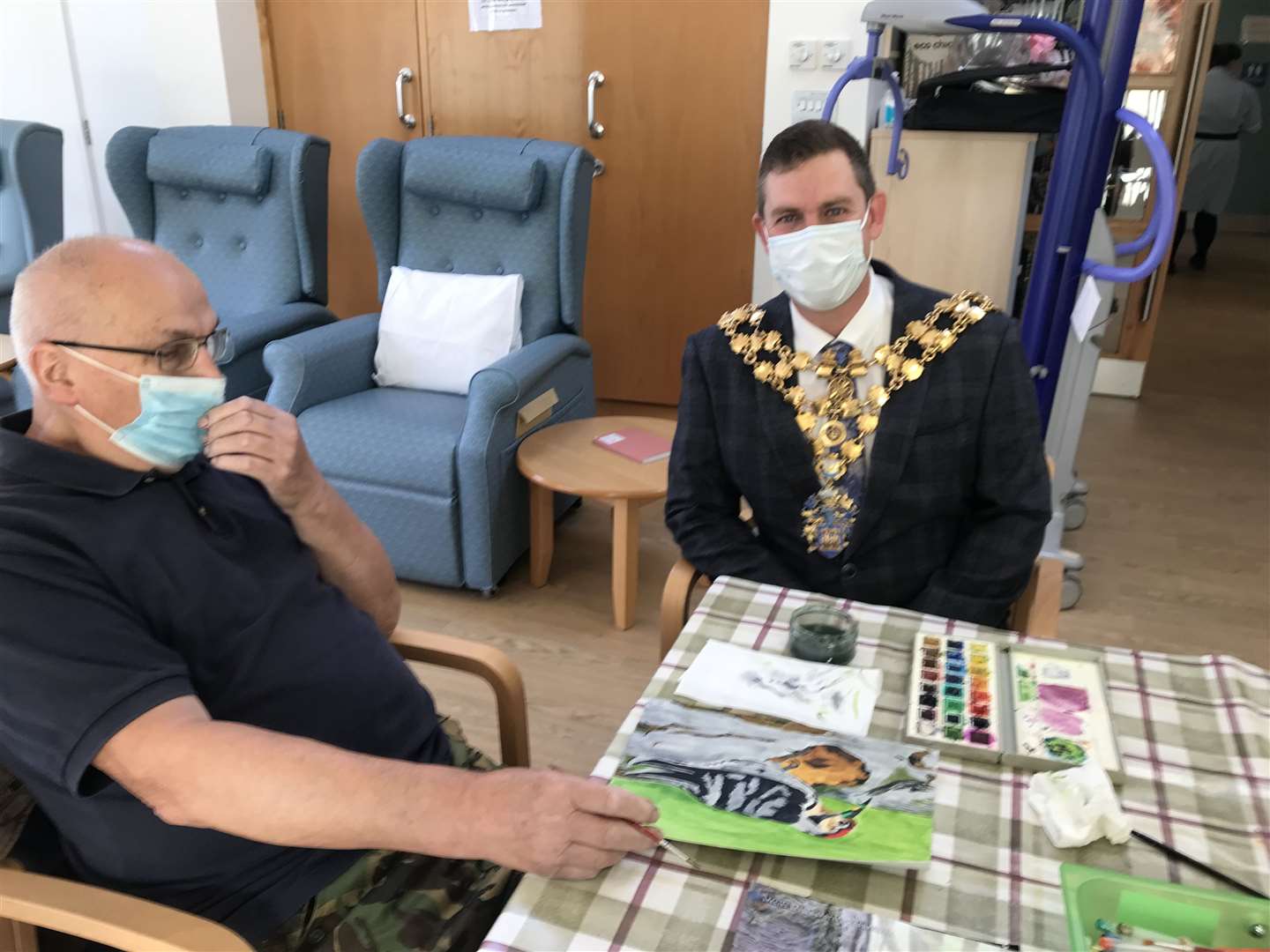 Wisbech Mayor Andrew Lynn and his Mayoress and wife Reema Pate Lynn have visited the Alan Hudson Day Treatment Centre to find out more about what it has off for patients. (51496061)