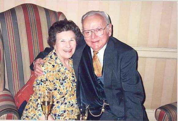 Una Crown pictured with her husband - it is now 12 years since she was murdered.
