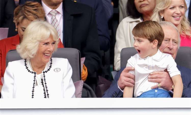 Camilla laughs with Prince Louis during the Platinum Jubilee Pageant (Chris Jackson/PA) (61596358)