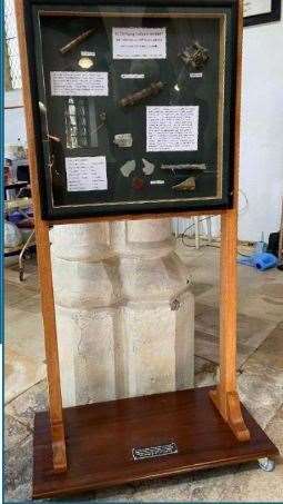 The artefact display cabinet. PHOTO: SUBMITTED