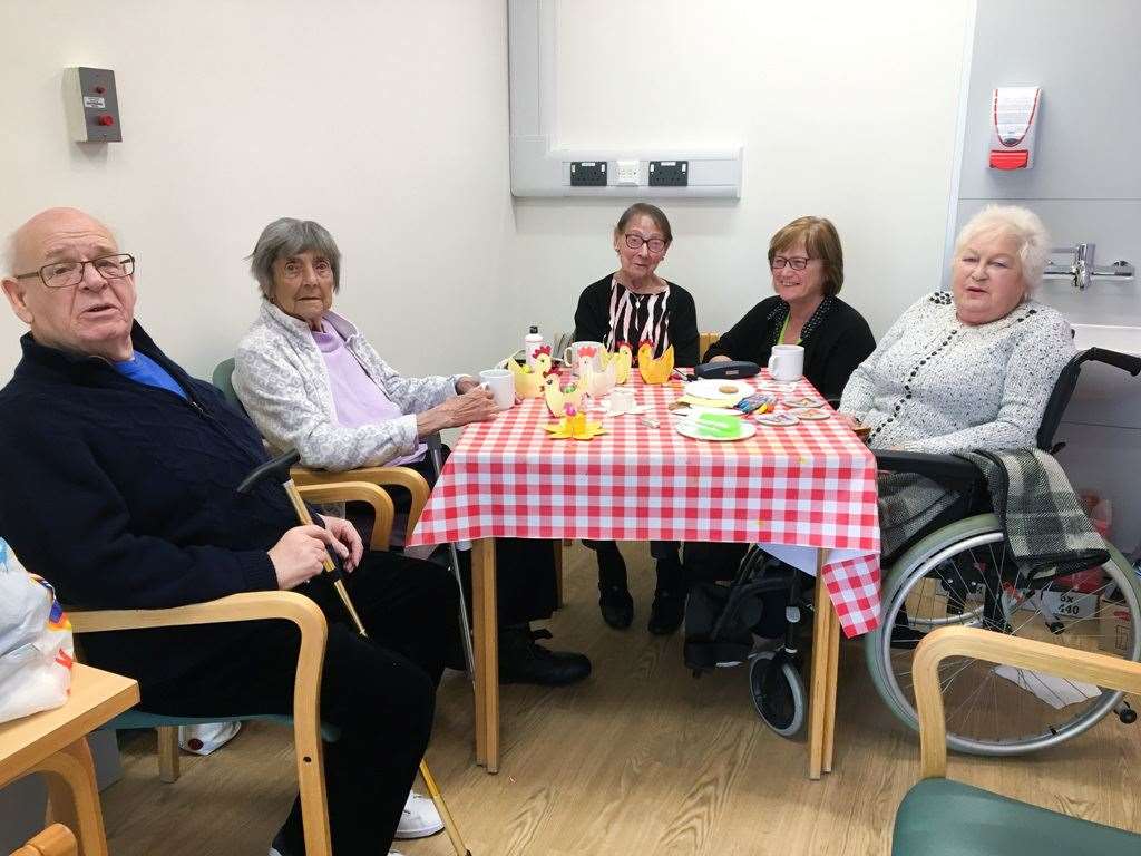 Patients visiting the Alan Hudson Day Treatment Centre for Day Therapyand treatment sessions, before the COVID-19 pandemic. (33648034)