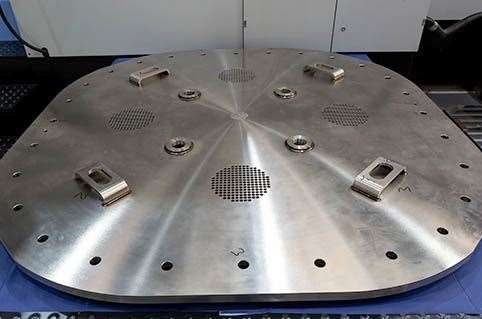 An intermediate-level waste container box lid. Photo: Stainless Metalcraft.