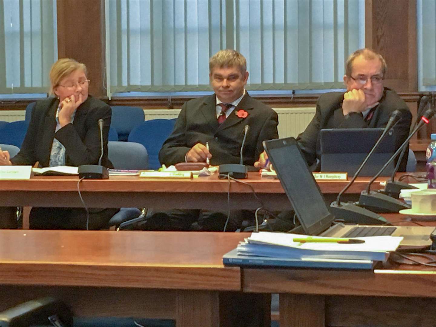 The committee included Tina Gambell, the council's indpendent person, Councillor Rob Skoulding (centre) and Councillor Michael Humphrey. (5143633)