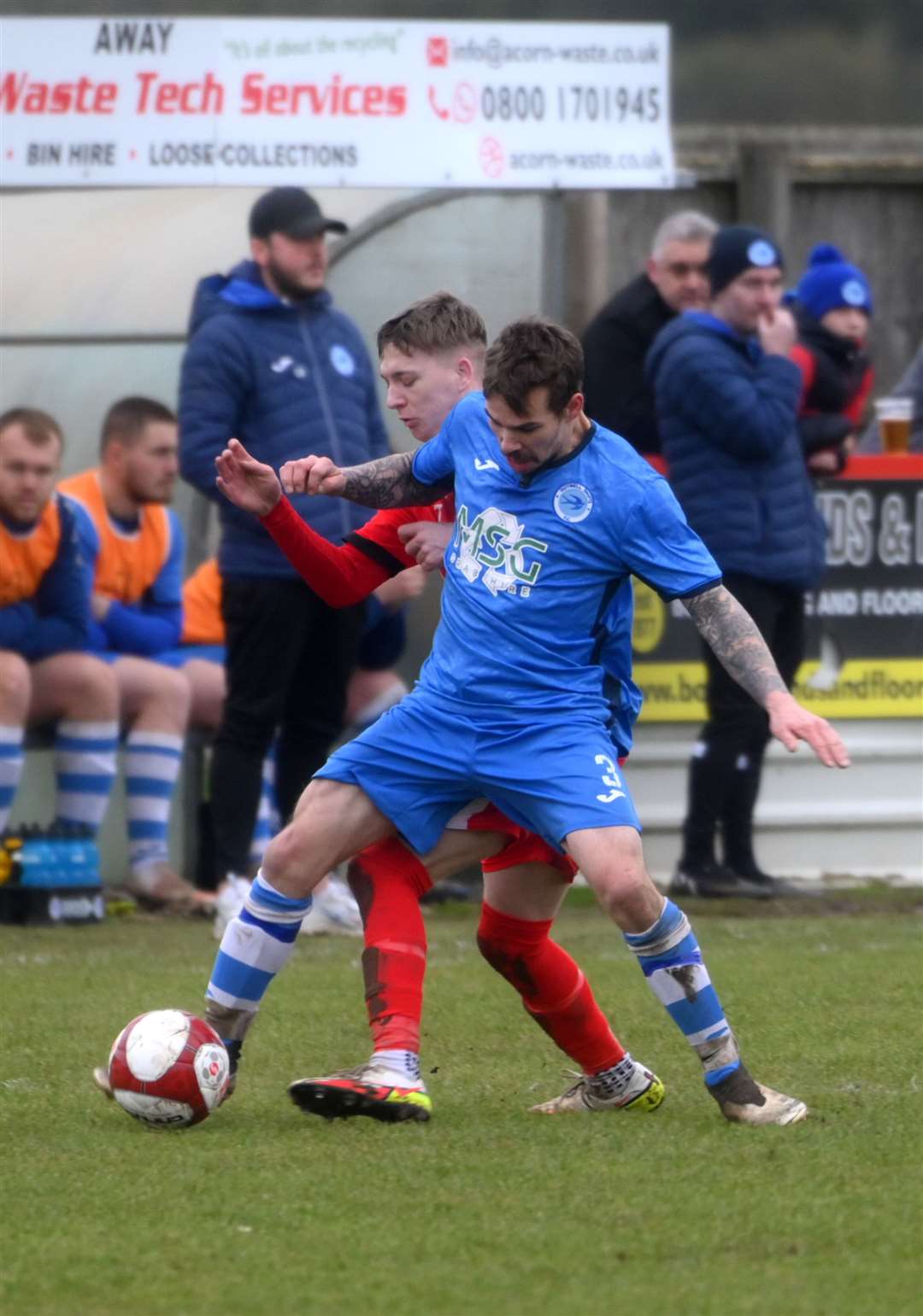 Action from Wisbech Town Reserves v Outwell Swifts