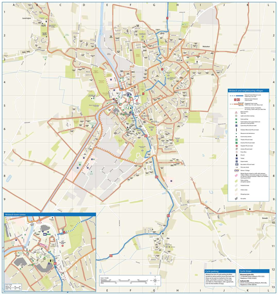 A new walking and cycling map is now available for Wisbech, to help residents and visitors make the most of local routes that can be enjoyed on foot or by bike. (62220658)