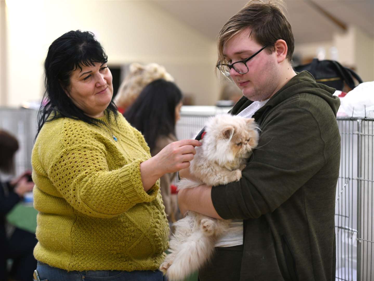 Exotic Cat Show at Tydd St Giles Community Centre..Maya Vaskan and Kaspar Kostjukovs. (26567756)