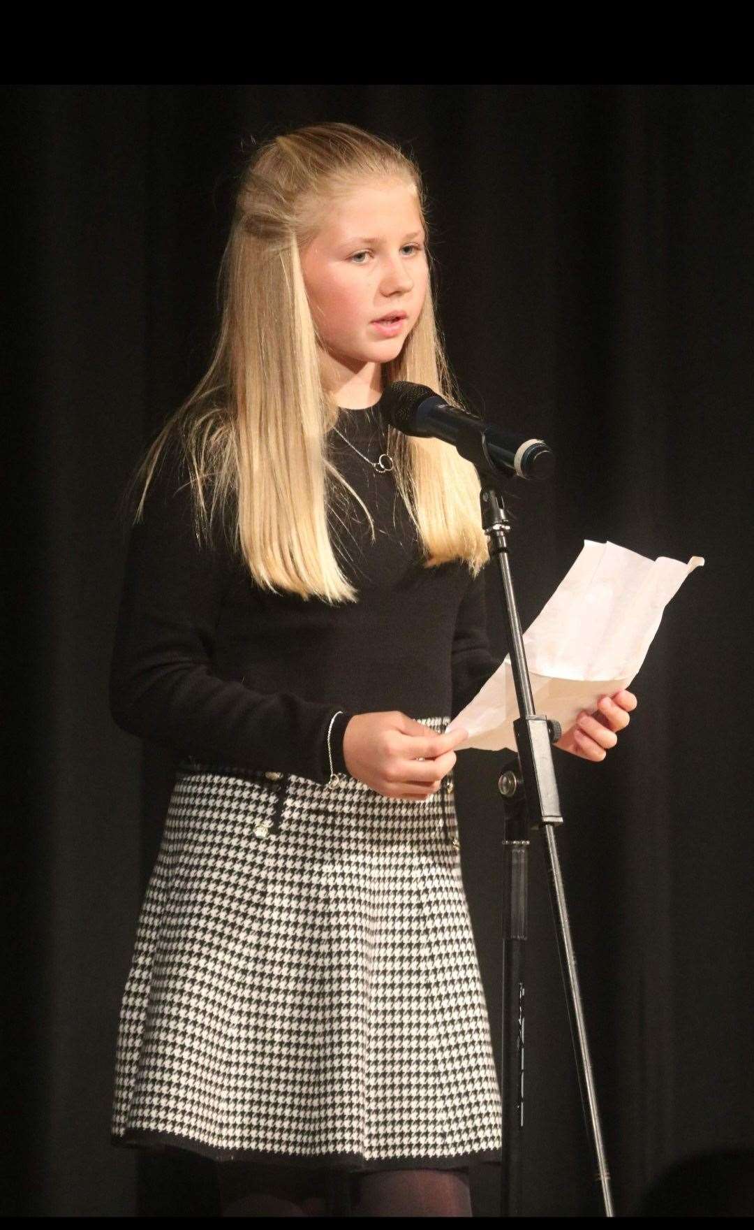 Isabelle Brown-Ahern reads her poem. Photo: Tim Chapman. (60877216)