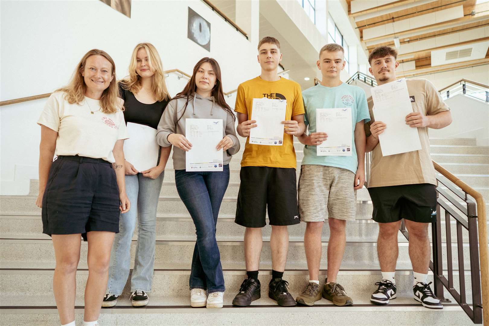 Thomas Clarkson Academy students celebrate impressive A level results. Picture: Barking Dog Media/Image5.uk