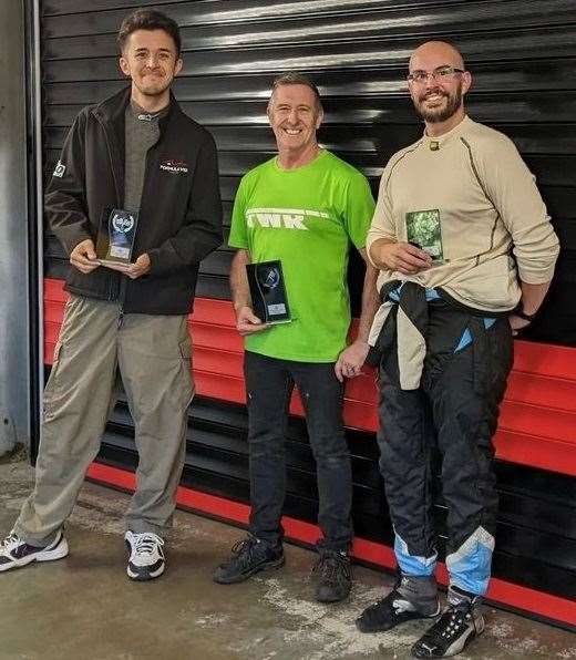 Gorefield driver Bill Garner, centre, who has extended his lead in the Formula Vee Championship