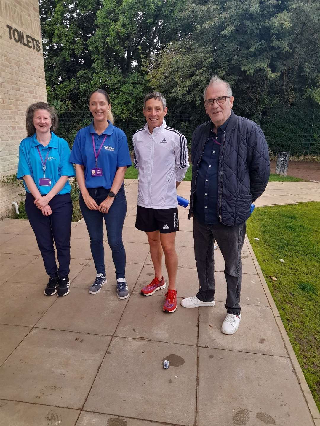 From left, Active Fenland’s Heidi Smith and Dawn Goodley, run leader Gary Bligh, Fenland District Council portfolio holder for leisure Cllr Alex Miscandlon.