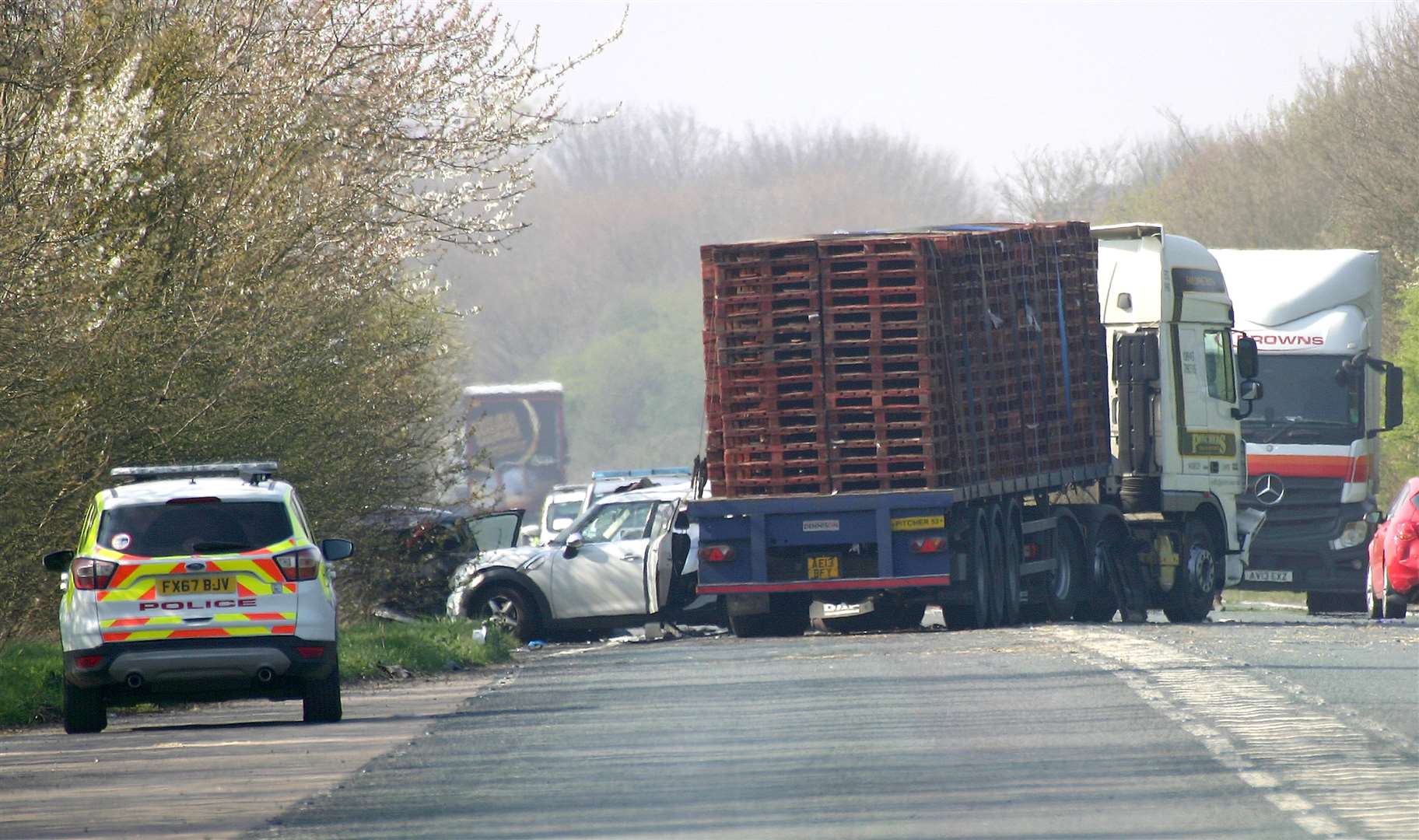 A17 Road Closed Due to a Serious R.T.A at Walpole-Crosskeys-Sutton Bridge. (8154438)