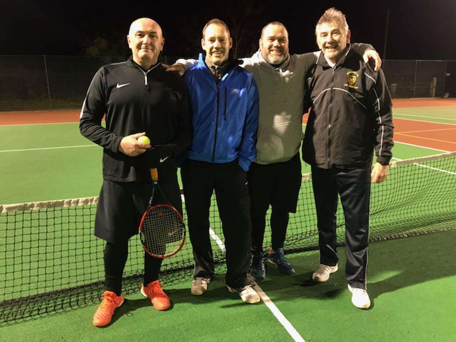 Chatteris Tennis Club Men’s 3 1.2019. From left: Mark Mobberley, Tony Finch, Bunny Miles, Duncan Hobbs. (6654947)
