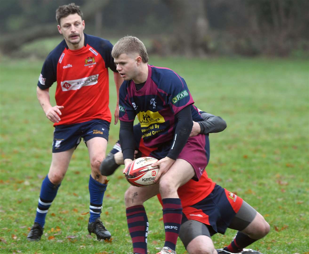 Wisbech v Spalding rugby action. (53807097)