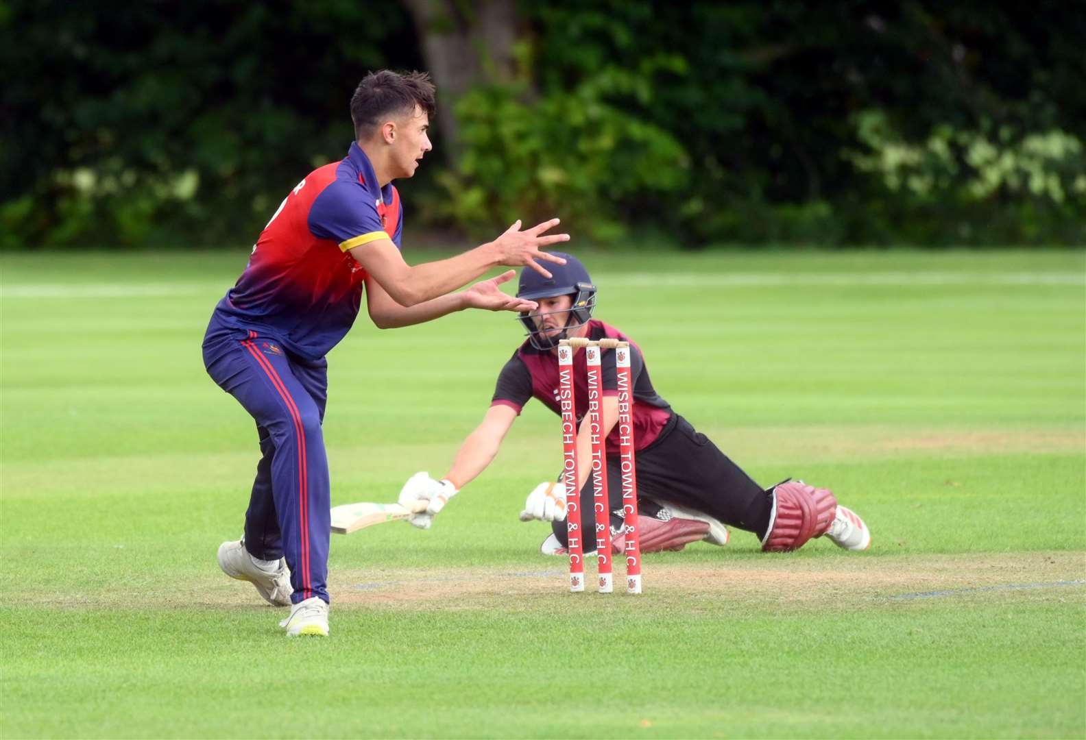 Wisbech v Fakenham in the EAPL play off final..George Gowler. (59554981)