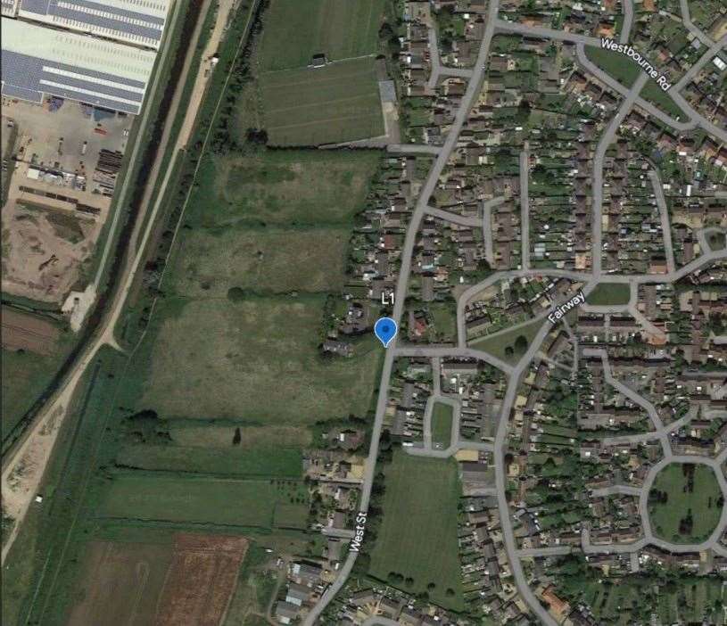 The proposed site is located off West Street close to the football ground.